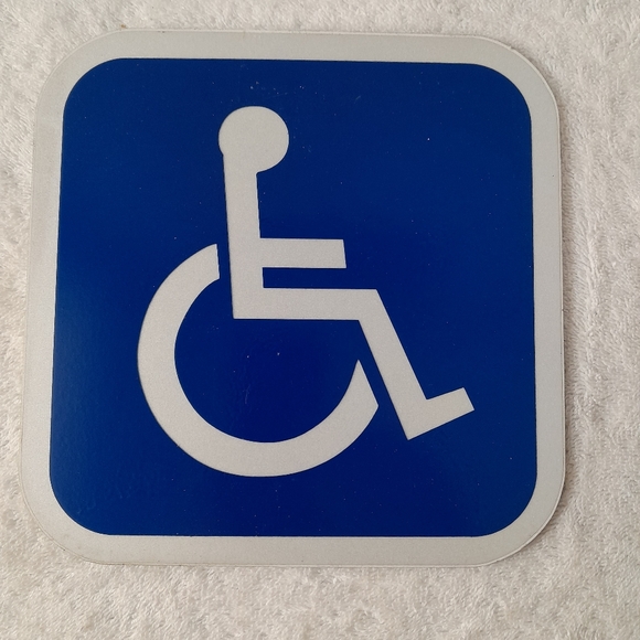 Handicap wheelchair metal sign 8x8 - Picture 1 of 2